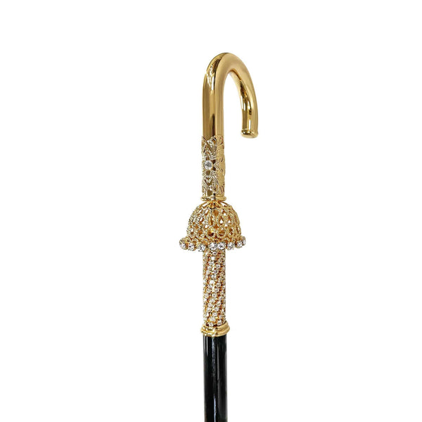 Luxury Cane 24K Gold-plated with Crystals | ART WALKING STICKS
