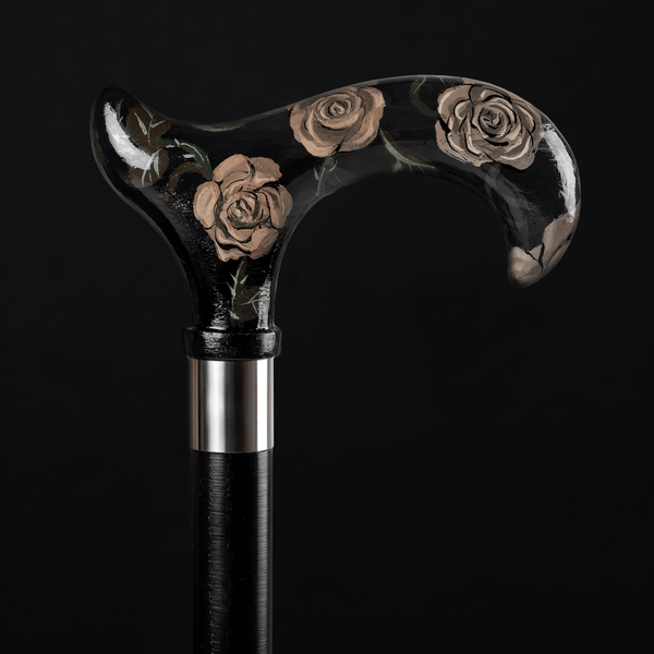 Ladies Deluxe Engraved Etched Adjustable Walking Stick Cane With Soft Grip Light | Australia - View #4