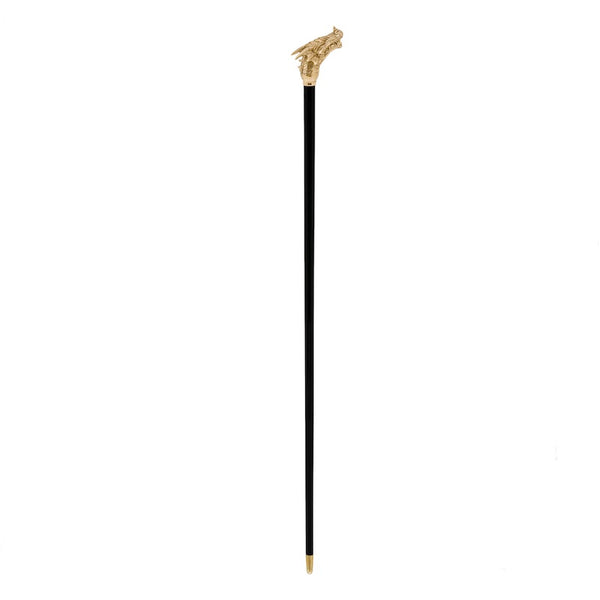 Golden Luxury Dragon Head Walking Cane Fashion Decorative Walking