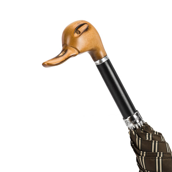 duck patio umbrella with crank Vintage Duck Head Umbrella, Hand Carved Duck Umbrella
