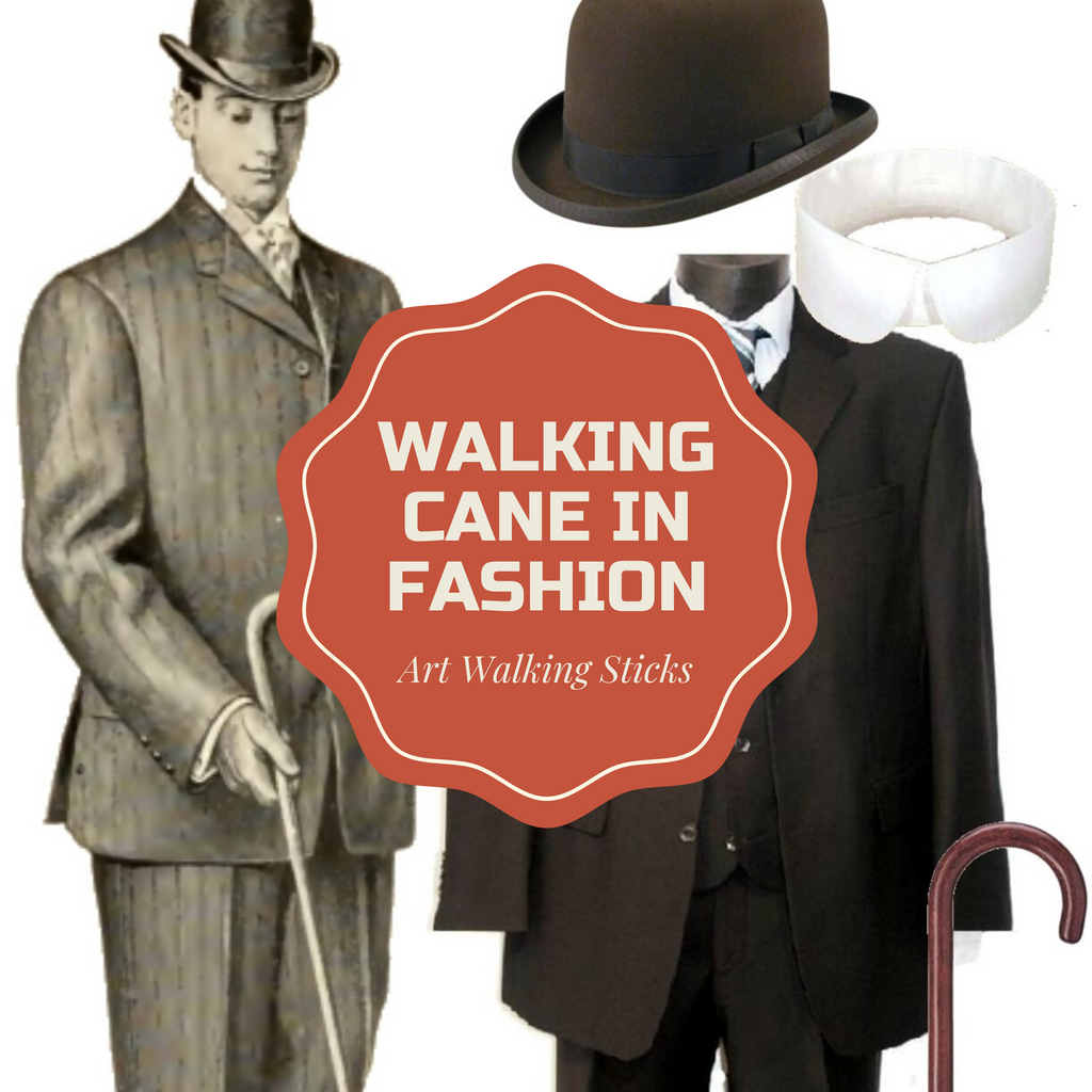 Walking cane in fashion