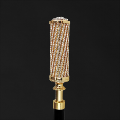 Walking canes with custom gemstone designs