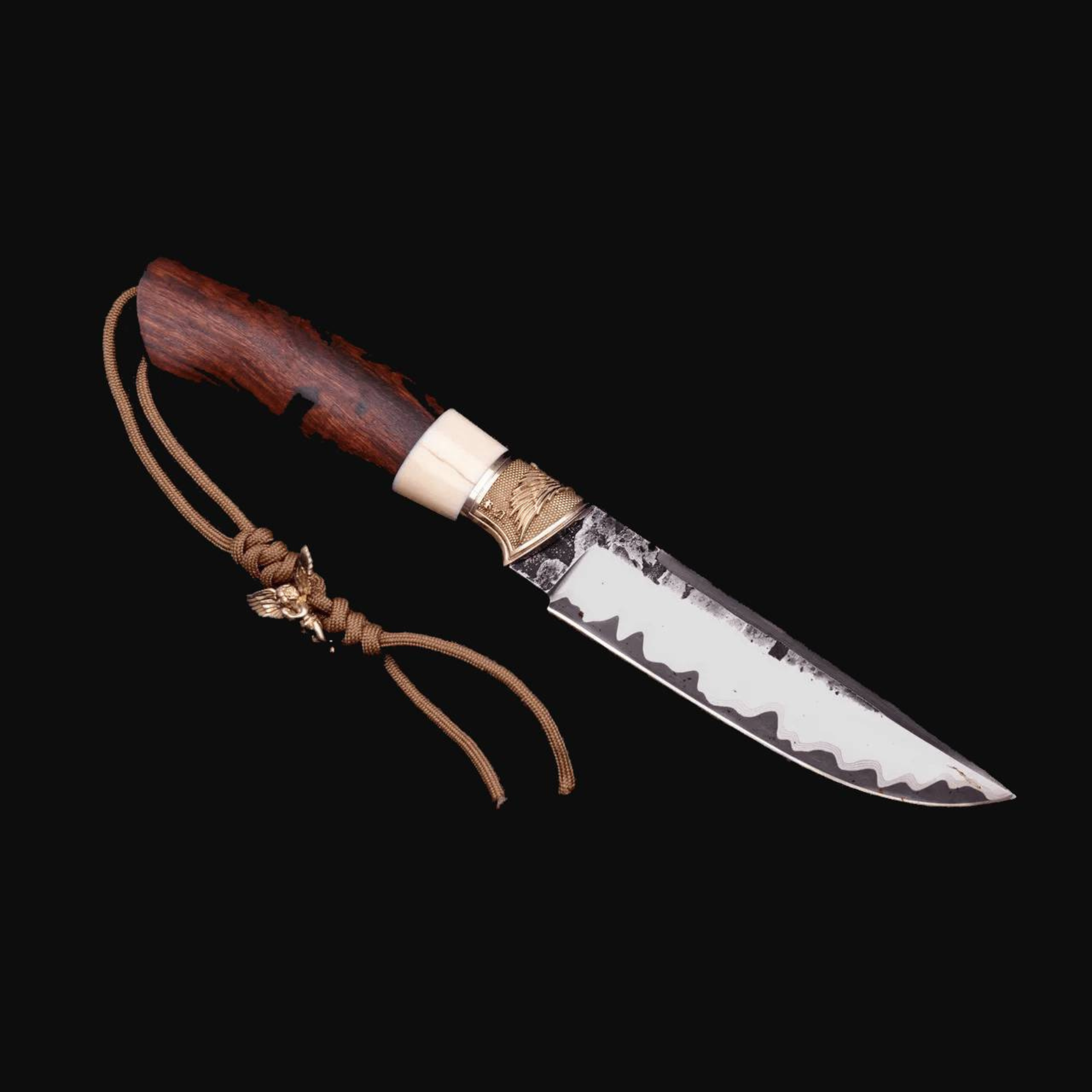 Brown Wooden Handle Exclusive Designer Hunting and Fishing Knife