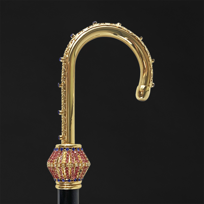 Women's walking sticks with gold accents