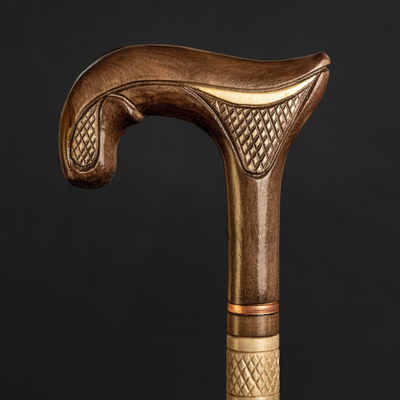 Elegant women's walking stick with floral motifs