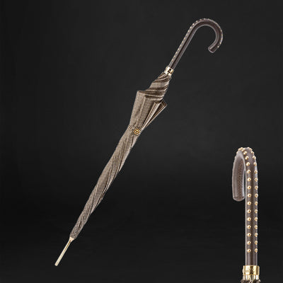 Best Classic Brown Umbrellas with Studded Leather Handles for Women