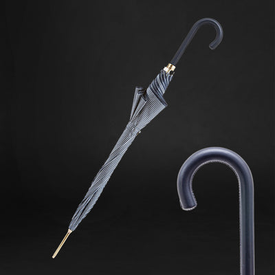 Best Premium Quality Classic Navy Umbrellas with Leather Handles for Ladies