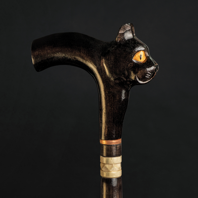 Black Cat Art Deco Style Walking Cane