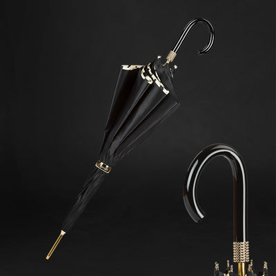 Fashionable black tiger-striped women's umbrella