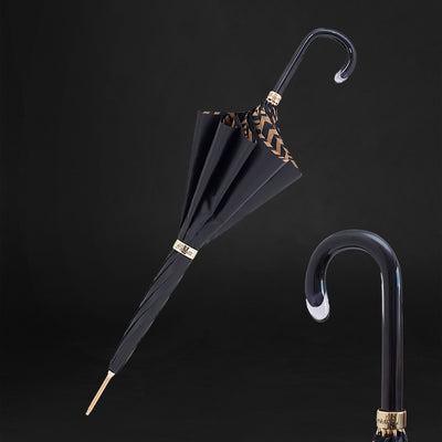 Fashionable brown zebra print women's umbrella