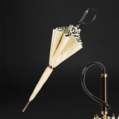 Fashionable ivory double cloth umbrella for women