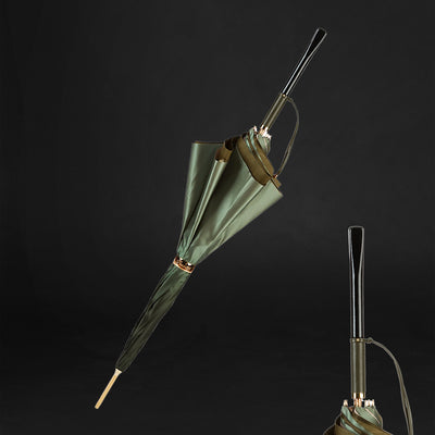 High-quality designer green umbrella with double cloth floral design