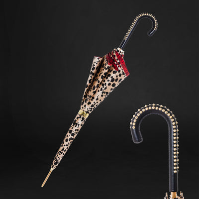 Fashionable ladies' umbrella with exclusive leopard print