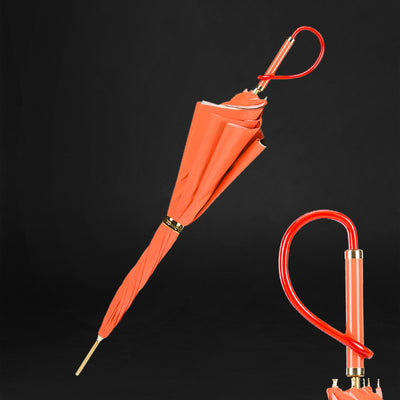 Unique design orange flowers umbrella for women