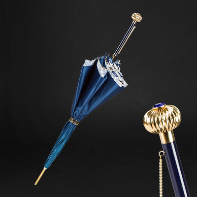 Elegant cheetah print umbrella with pearls