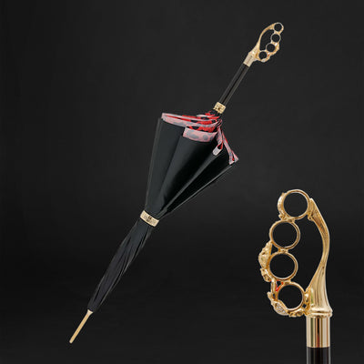 Elegant wooden handle ladies umbrella