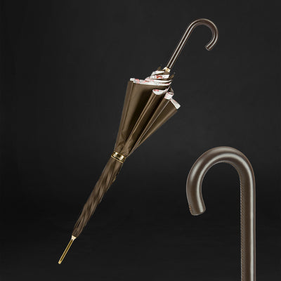Best Unique Classic Double Cloth Umbrellas with Leather Handles for Women