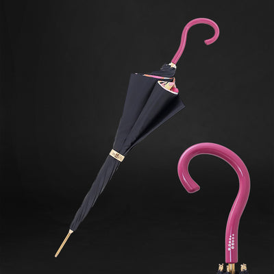 Best Luxury Fashionable Umbrellas with Printed Interior and Pink Handles for Women