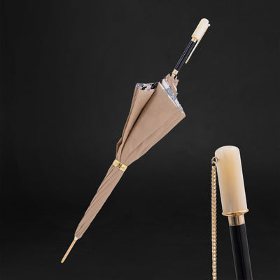 Best Beige Classic Umbrellas with Unique Designs and Printed Interiors for Women