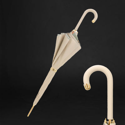 Classic ivory umbrella with printed interior