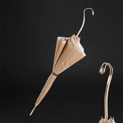 Jeweled brass handle romantic umbrella