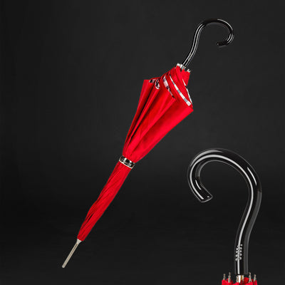 Fashionable bright red double cloth umbrella