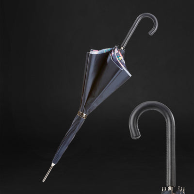 Exclusive women's umbrella with unique jeans and flowers print