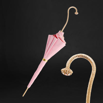 Pink designer handle umbrella