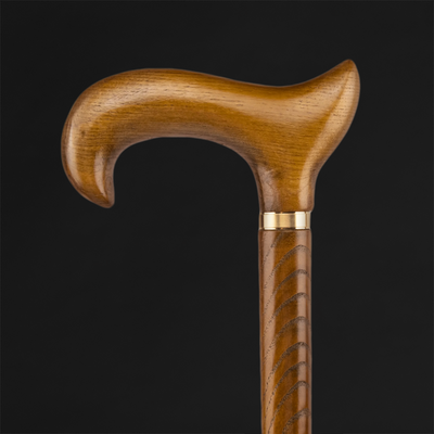 Ash wood walking stick for men