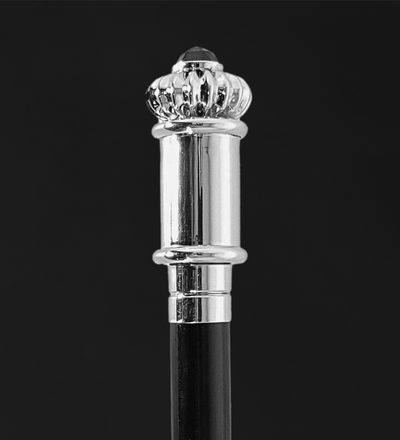Black cristal Stone walking stick