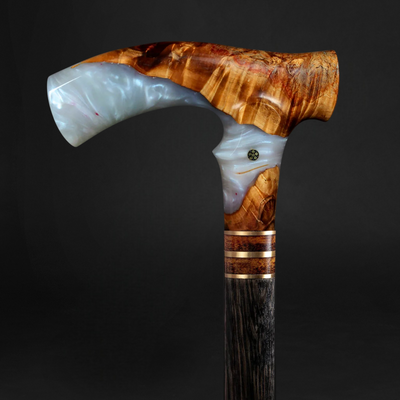 ArtWalkingSticks™ MAGIC Gray Walking Cane, Handmade - Make to Order