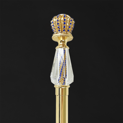 Amazing walking stick with blue crystals