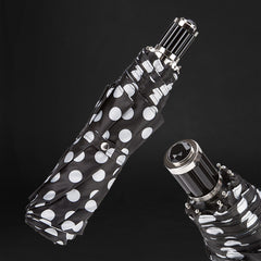 black and white polka dot patio umbrella Unique Dots Folding with Chic Handle fo Bell Racing Helmet Helmet Wiper on a COLOUR:BURGUNDY