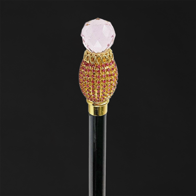 Walking sticks with personalized jewel designs