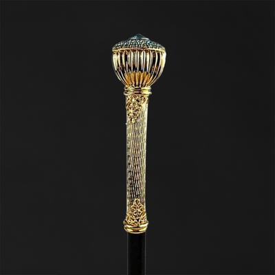 Collectible Walking Cane with Swarovski Sapphire