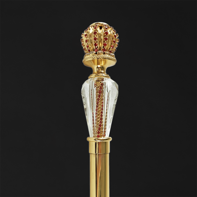 Amazing walking stick with red crystals