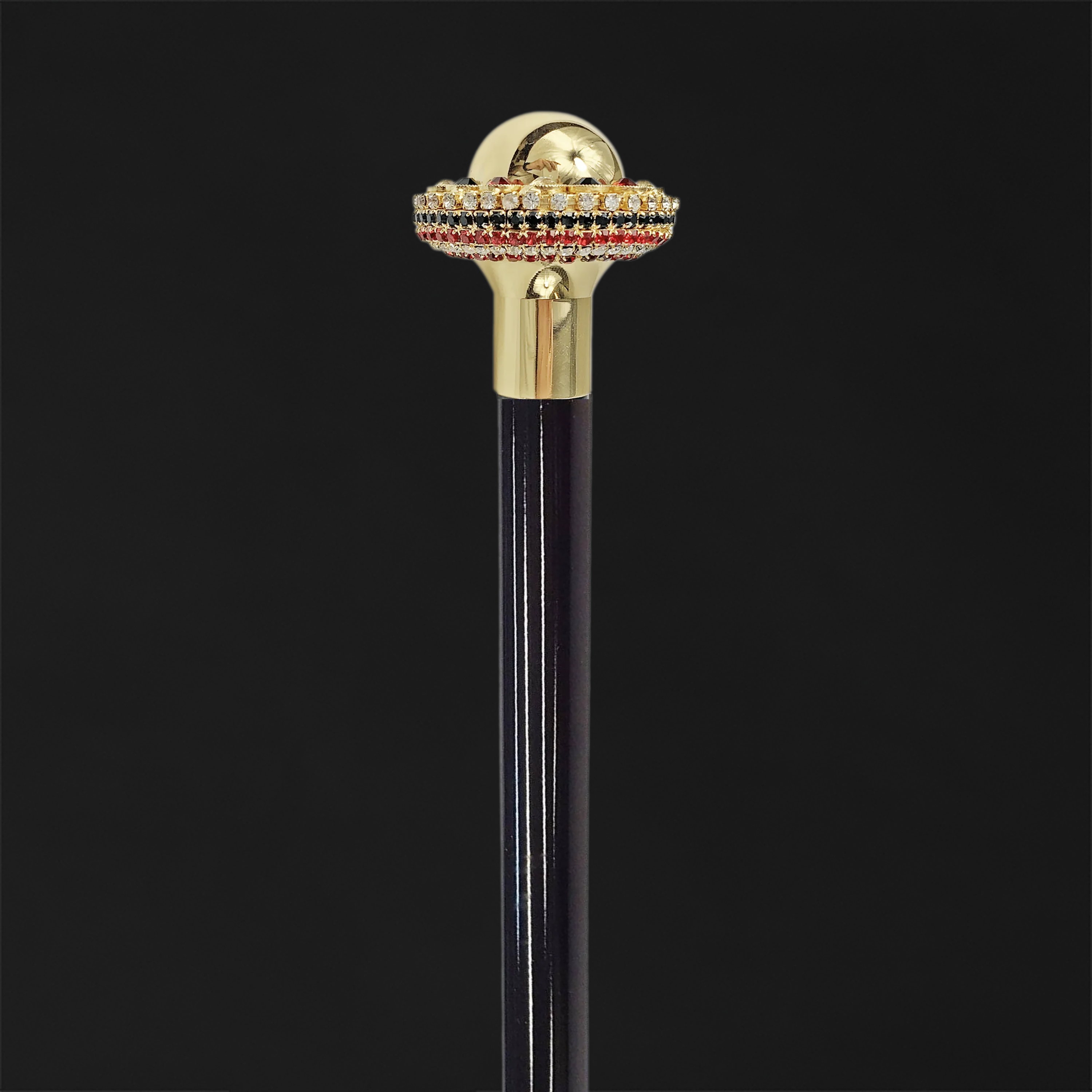 Designer Handle Special Crystals Walking Stick