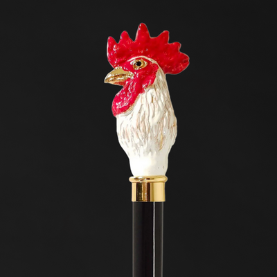 Designer High-Quality Rooster Handle Walking Cane