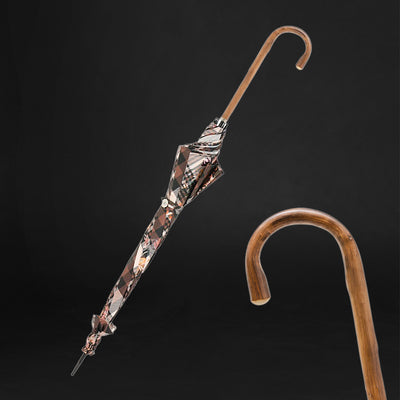 Sophisticated parasols with gold accents