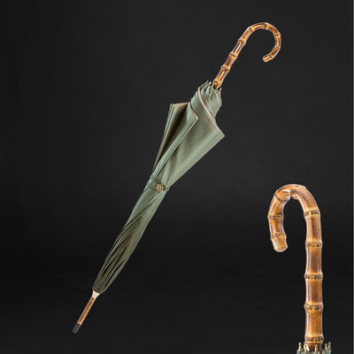 Fashionable green double cloth umbrella with chic interior