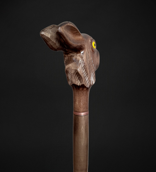 Style Wild Hare Rabbit Head Walking Cane Handcrafted