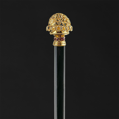 Collectible Walking Cane with Swarovski Sapphire