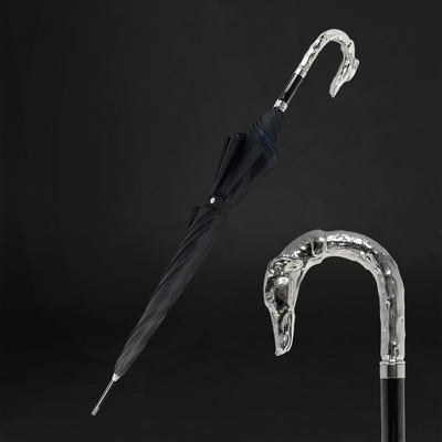 Luxury men's umbrella with an elegant greyhound design and sophisticated finish