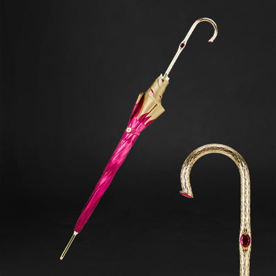 Chic Fuchsia Dahlia Floral Umbrella