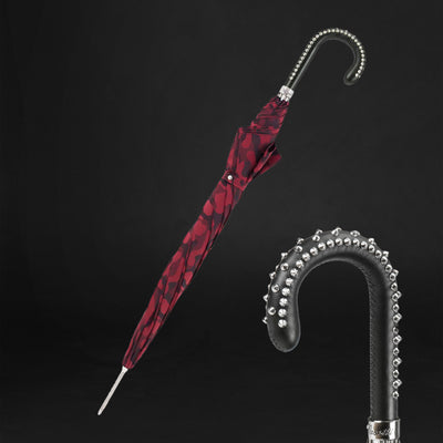 Red Camouflage Umbrella With Studs on the Handle