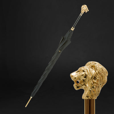 Gold Lion Handle Umbrella