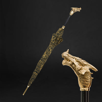 Stylish Golden Dragon Handle Umbrella