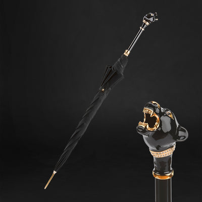 Fashionable black panther outdoor umbrella