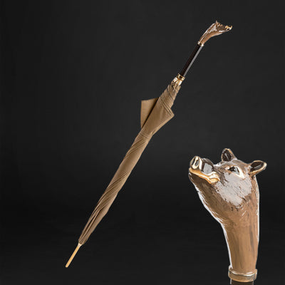 Whimsical Designer Boar Handle umbrella