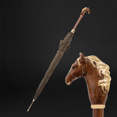 Brown Horse Luxurious Umbrella